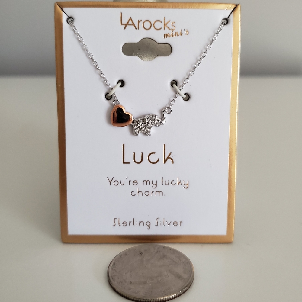 Sterling Silver Luck Necklace NWT - Picture 1 of 3